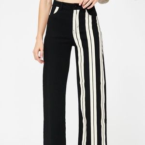 Black and White Striped Pant